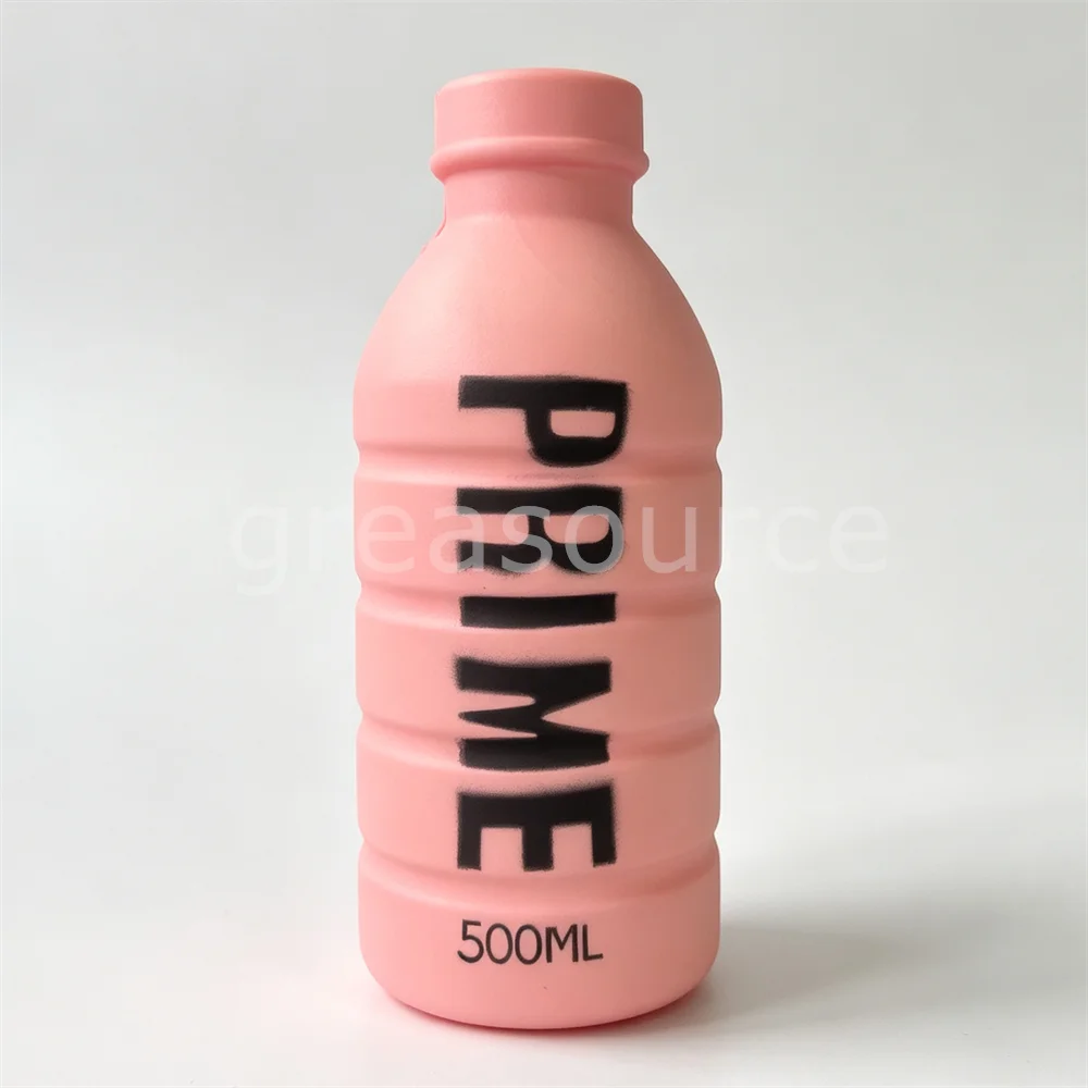 500ml Prime Drink Bottle Shaped Slow Rebound Pu Drawstring Mesh Aesthetic Desktop Ornament Beverage Shop Window Display Gift Fun