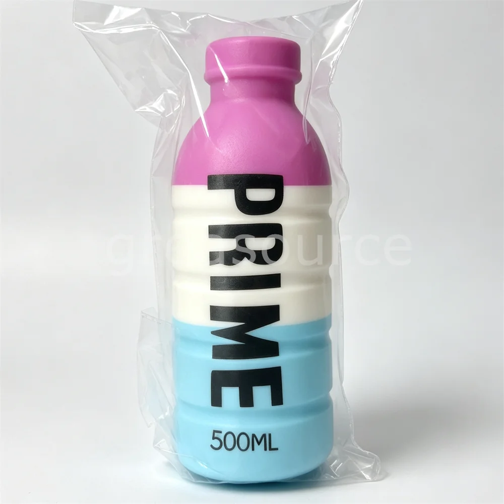 500ml Prime Drink Bottle Shaped Slow Rebound Pu Drawstring Mesh Aesthetic Desktop Ornament Beverage Shop Window Display Gift Fun