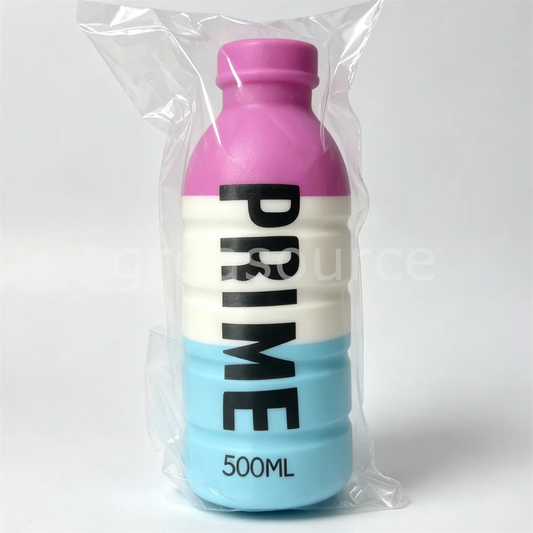 500ml Prime Drink Bottle Shaped Slow Rebound Pu Drawstring Mesh Aesthetic Desktop Ornament Beverage Shop Window Display Gift Fun